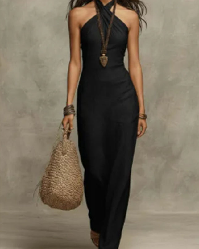 Women's Plus Size Jumpsuit – Casual Solid Color Relaxed Fit FitiqueFit