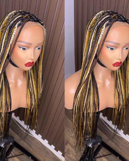 22 inches mix color knotless braided wig