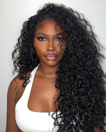 Drawstring Wig Water Wave Invisible Hairline Beginner Friendly junoda