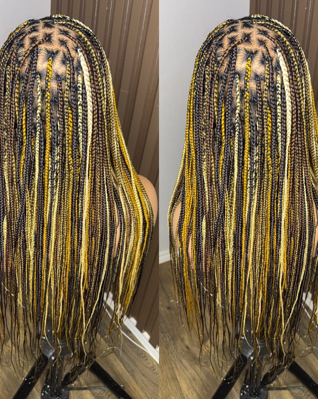 22 inches mix color knotless braided wig