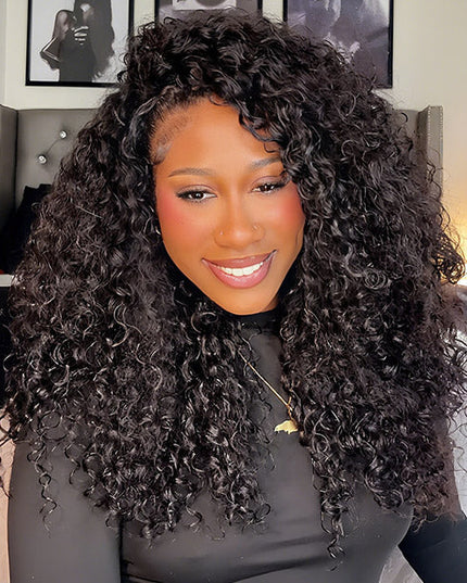 Drawstring Wig Water Wave Invisible Hairline Beginner Friendly junoda