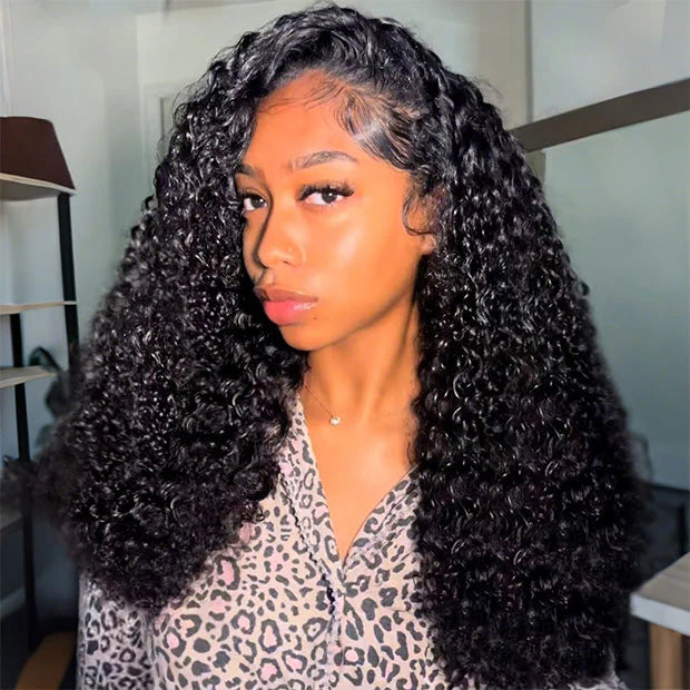 Drawstring Wig Water Wave Invisible Hairline Beginner Friendly junoda
