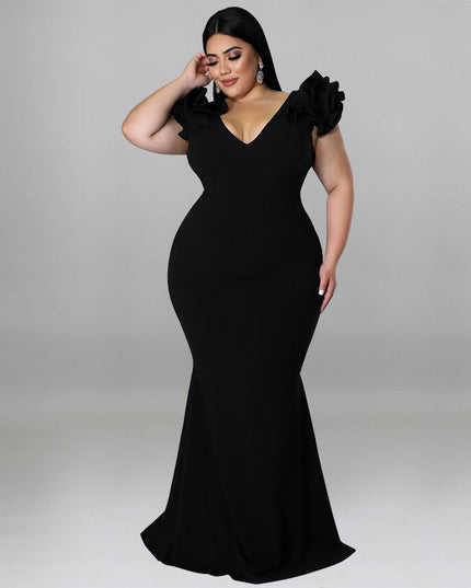 European And American Fashion Plus Size Women Backless Dress