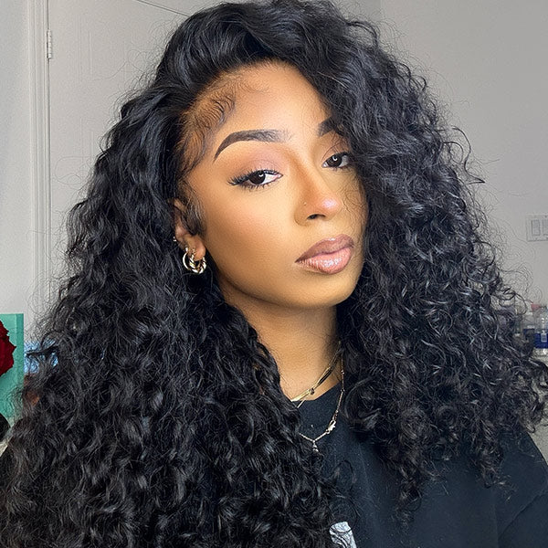 Drawstring Wig Water Wave Invisible Hairline Beginner Friendly junoda