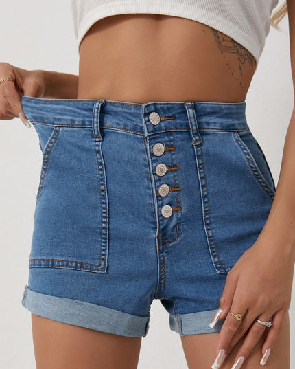 Summer High Waisted Denim Shorts