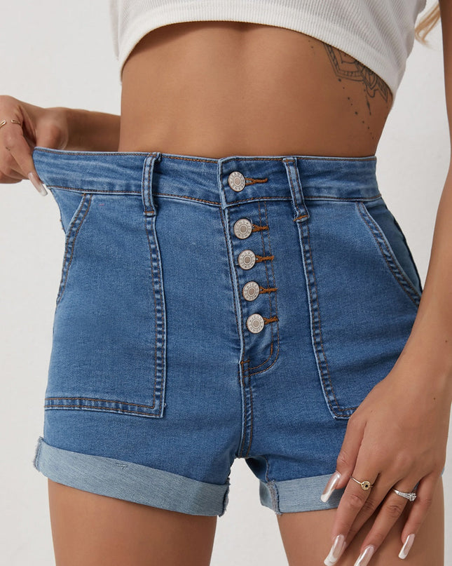 Summer High Waisted Denim Shorts