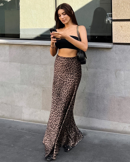 Leopard Print Mermaid Skirt