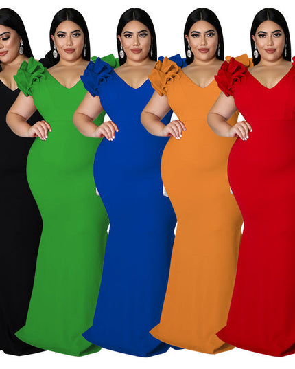 European And American Fashion Plus Size Women Backless Dress