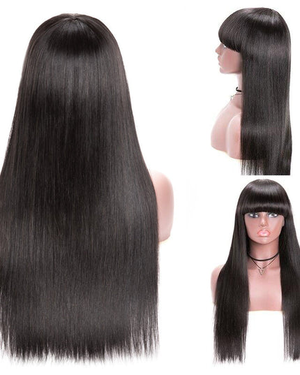 Junoda Hair Straight Human Hair Wigs With Bangs Brazilian Remy Hair For Women junoda