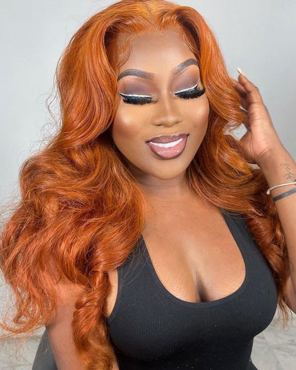 Genger Brown Body Wave Wig Lace Front Wig Flash Sale junoda