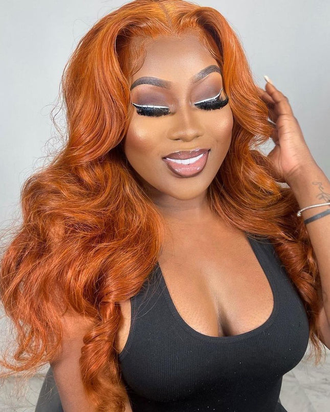 Genger Brown Body Wave Wig Lace Front Wig Flash Sale junoda