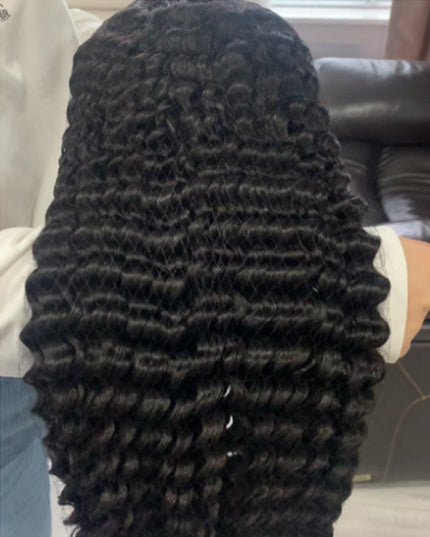Junoda Double Drawn Deep Wave  Hair 100% Vrigin Hair Human Hair Wigs 210% Density junoda