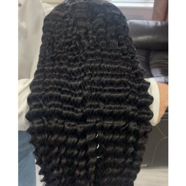 Junoda Double Drawn Deep Wave  Hair 100% Vrigin Hair Human Hair Wigs 210% Density junoda