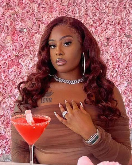 Auburn Color Body Wave Lace Front Wig Red Brown Medium Length Hairstyles Trends junoda