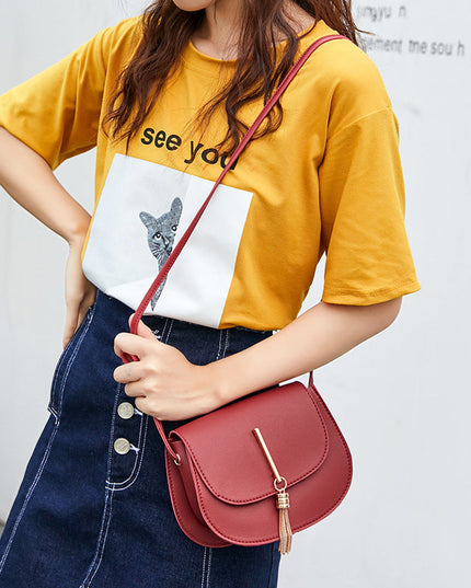 Shoulder bag tassel round bag women bag