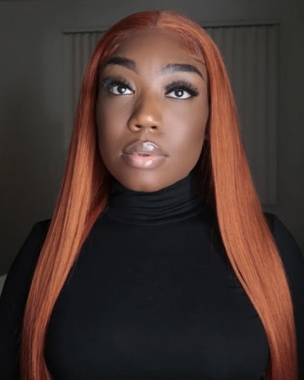Anihja Ra'zheem Recommend Junoda Cinnamon Orange Ginger Colored Body Wave Lace Front Wig Human Hair Beauty Must Haves junoda