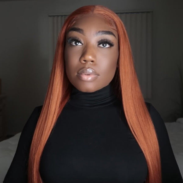 Anihja Ra'zheem Recommend Junoda Cinnamon Orange Ginger Colored Body Wave Lace Front Wig Human Hair Beauty Must Haves junoda