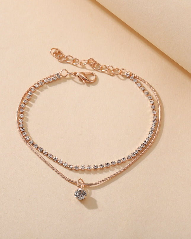 Bohemian Beads Anklets for Women Boho Cubic Zirconia Anklet Ankle Bracelet on Leg Anklet Jewellery