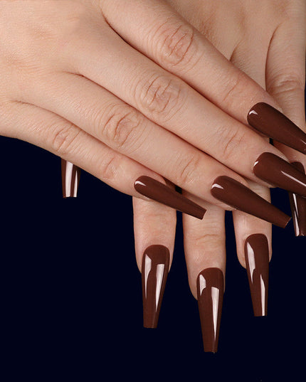 A variety of colors to choose from Nail Art Long Coffin Fake Nails Ballet Nail Patch Wearing Nail Bag Vain Products