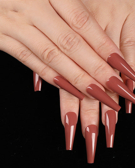 A variety of colors to choose from Nail Art Long Coffin Fake Nails Ballet Nail Patch Wearing Nail Bag Vain Products