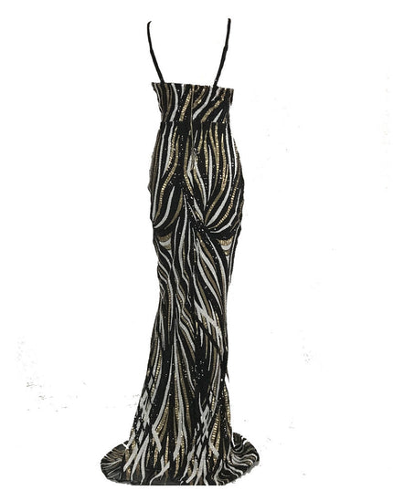 Sling Strapless Back Sequined Mermaid Evening Dress See size chart under “more details”