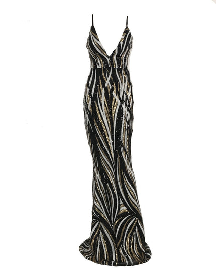 Sling Strapless Back Sequined Mermaid Evening Dress See size chart under “more details”