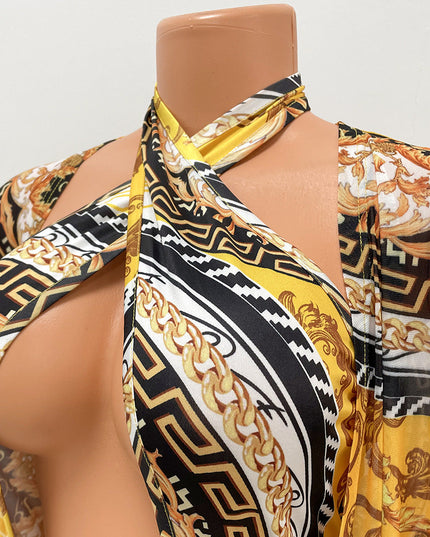 Long Sleeve cover up one piece Swimsuit set