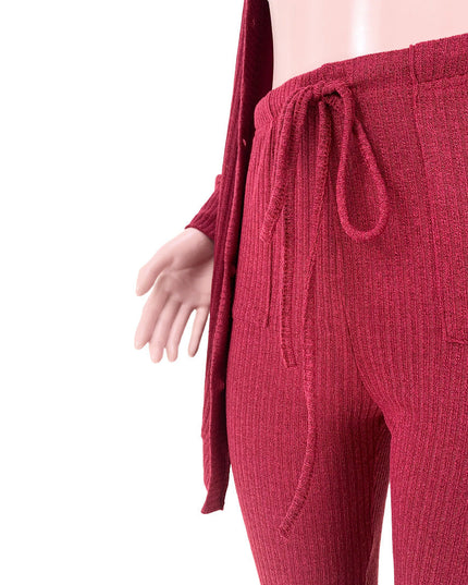 Sweater Coat Underwear Pocket 3-piece Set Suit