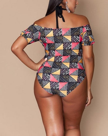Geometric bikini ladies plus size