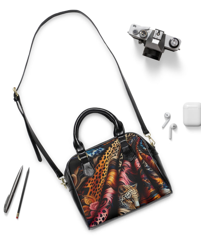 Vibrant Leopard Print Shoulder Handbag - Trendy Tote for Fashion Lovers