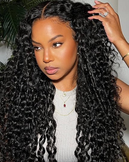 Junoda Burmese Curly Wave 5x5 Human Hair Lace Front Wigs With 200% Density Wear Go Wig Natural Hairline junoda