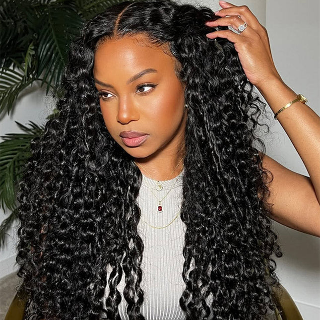 Junoda Burmese Curly Wave 5x5 Human Hair Lace Front Wigs With 200% Density Wear Go Wig Natural Hairline junoda