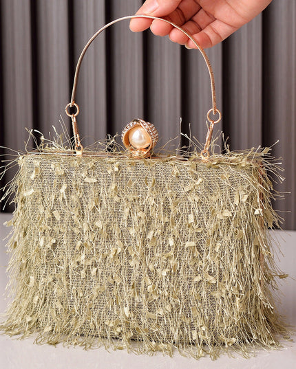 Tassel Handbags Women Dress Party Evening Bag Fashion Luxury Designer Square Bags Crossbody Shoulder Bag Ladies