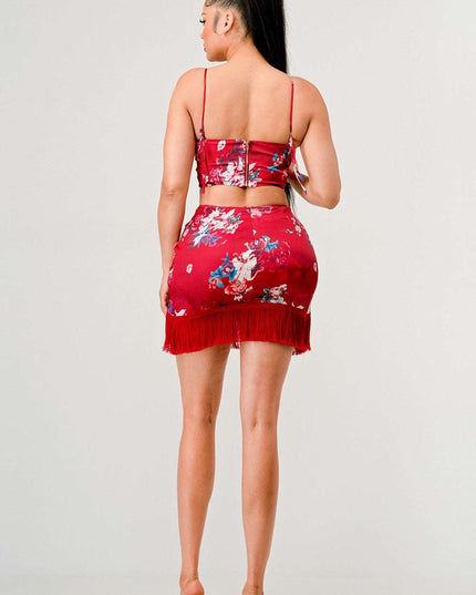 Athina Kimono floral print mini dress