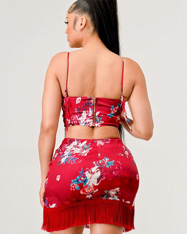 Athina Kimono floral print mini dress