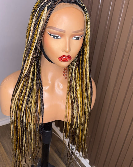 22 inches mix color knotless braided wig