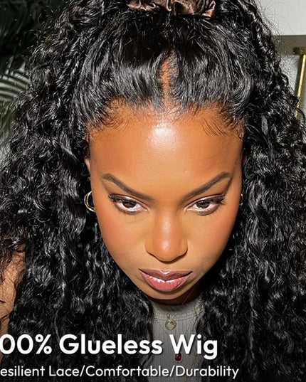 Junoda Burmese Curly Wave 5x5 Human Hair Lace Front Wigs With 200% Density Wear Go Wig Natural Hairline junoda