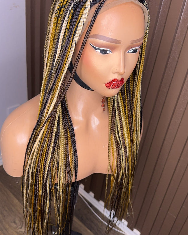 22 inches mix color knotless braided wig