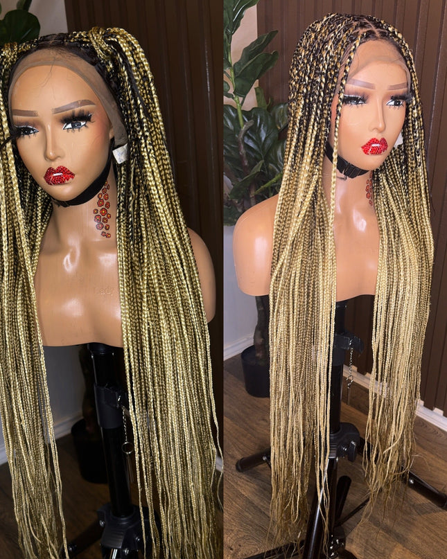 613/27 knotless braided wig mix