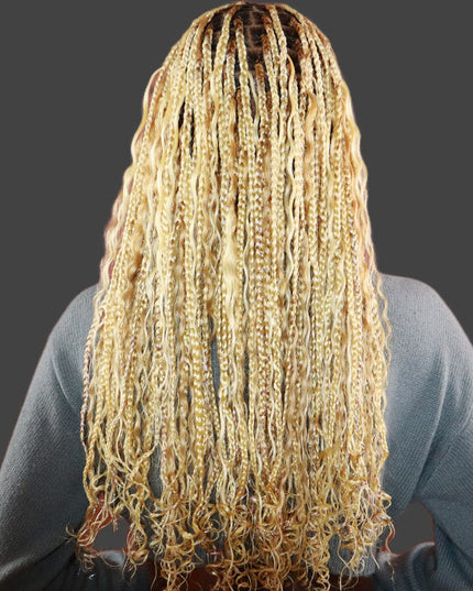 Junoda #613 Blonde Deep Wave Bulk Hair Extensions For Braiding Bundles junoda