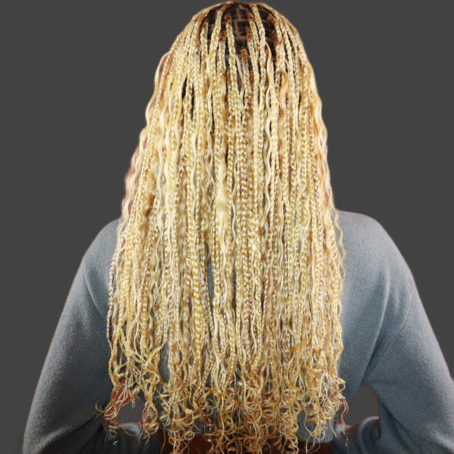 Junoda #613 Blonde Deep Wave Bulk Hair Extensions For Braiding Bundles junoda