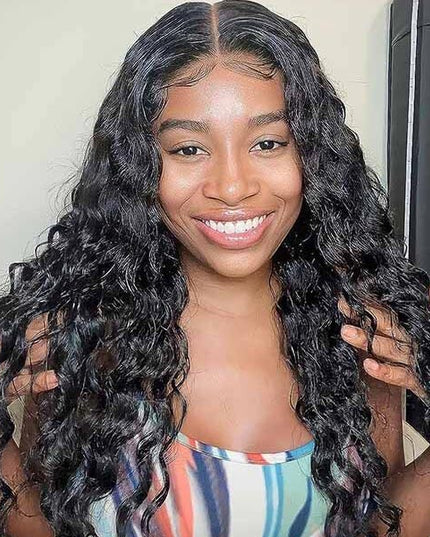 Junoda 6x4.5 Loose Wave Pre Cut Lace Wear & Go Glueless Wig Bleached Knots Human Hair Wigs junoda