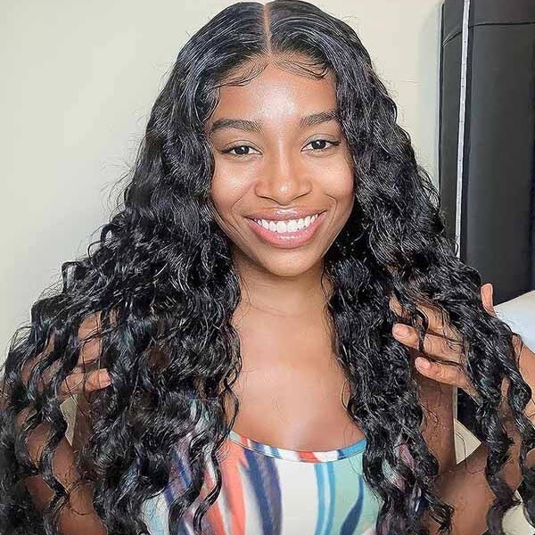 Junoda 6x4.5 Loose Wave Pre Cut Lace Wear & Go Glueless Wig Bleached Knots Human Hair Wigs junoda