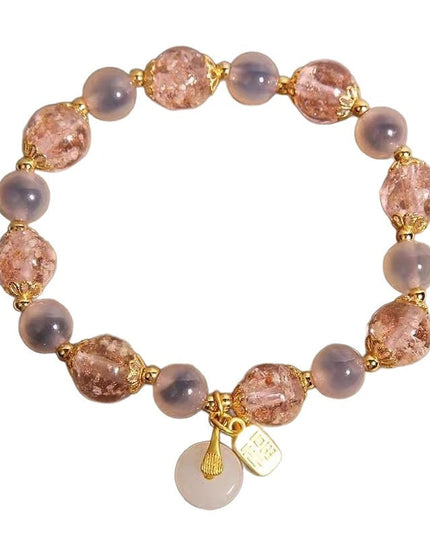 Natural Heart Agate Bracelet For Women