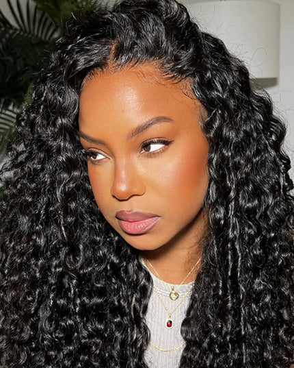 Junoda Burmese Curly Wave 5x5 Human Hair Lace Front Wigs With 200% Density Wear Go Wig Natural Hairline junoda