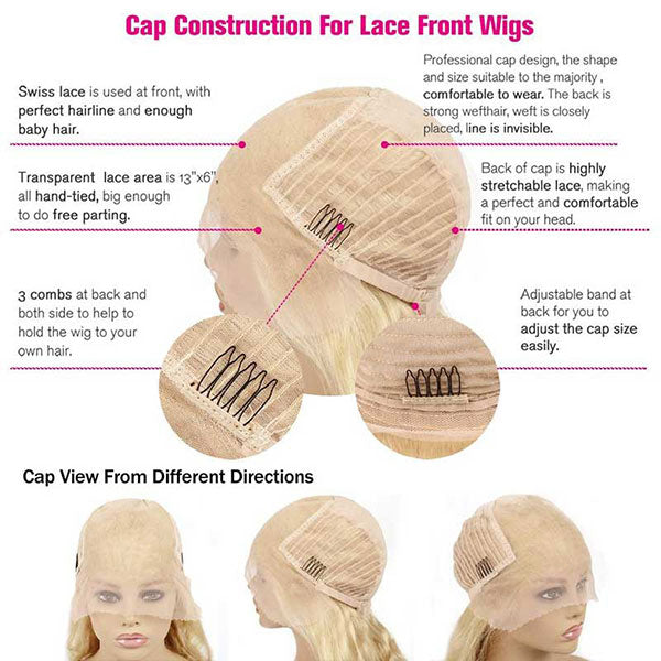 Junoda Hair Body Wave Honey Blonde Transparent Lace Wigs For Woman Fast Shipping junoda