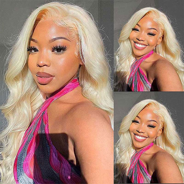 Junoda Hair Body Wave Honey Blonde Transparent Lace Wigs For Woman Fast Shipping junoda