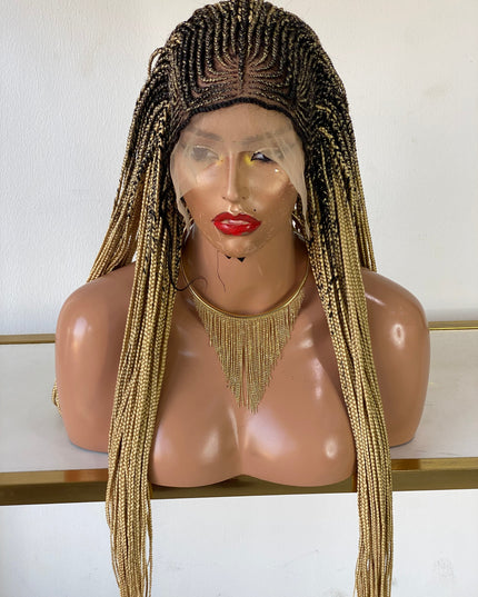Ready To Ship Tribal Cornrow Lace Frontal Glueless Braided Wig Poshglad Braided Wigs