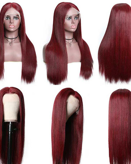Junoda Hair 99J 4x4 Lace Front Wig Brazilian Human Hair Wig Fast Shipping junoda