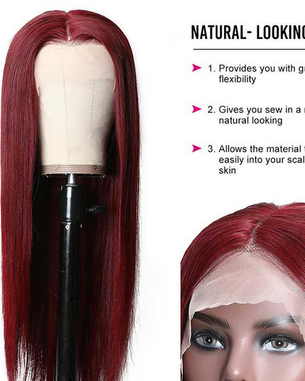 Junoda Hair 99J 4x4 Lace Front Wig Brazilian Human Hair Wig Fast Shipping junoda